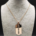 Razor Blade Pendant Necklace