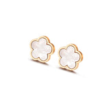 Trendy Exquisite Zircon Stainless Steel Stud Earrings For Women Classic Korean Geometric Crystal Earrings Gifts Fashion Jewelry