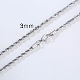 Stainless Steel Rope Chain Necklace