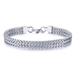 STYLISH BRACELET FOR MEN STAINLESS STEEL BALI FOXTAIL CHAIN BRACELET TOGGLE CLASP