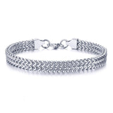 STYLISH BRACELET FOR MEN STAINLESS STEEL BALI FOXTAIL CHAIN BRACELET TOGGLE CLASP