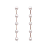 Trend Simulation Pearl Long Earrings Female Moon Star Flower Rhinestone Wedding Pendant Earrings Fashion Korean Jewelry Earrings