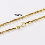 Stainless Steel Rope Chain Necklace
