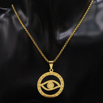 Jewish Tetragrammaton Hebrew Pentagram Stainless Steel Necklaces for Men Gold Color Male Chain Jewelry colar masculino N1163S