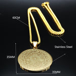 Witchcraft Pentagram Stainless Steel Chain Necklace for Men Gold Color Necklaces & Pendants Jewelry collier homme N2045S02