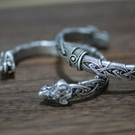 LANGHONG 1pcs Viking Bracelet and Bangle Wolf Head Bracelet For Men and Women Talisman Jewelry