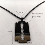Razor Blade Pendant Necklace