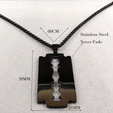 Razor Blade Pendant Necklace