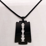 Razor Blade Pendant Necklace