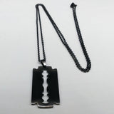 Razor Blade Pendant Necklace