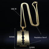 Razor Blade Pendant Necklace