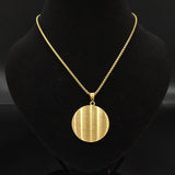 Jewish Tetragrammaton Hebrew Pentagram Stainless Steel Necklaces for Men Gold Color Male Chain Jewelry colar masculino N1163S