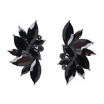 Ztech Flower Opal Stone Stud Earrings Chic New Elegant Crystal Rhinestone Earrings For Women Trendy Women Earrings Jewelry