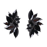 Ztech Flower Opal Stone Stud Earrings Chic New Elegant Crystal Rhinestone Earrings For Women Trendy Women Earrings Jewelry