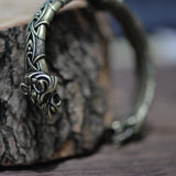 LANGHONG 1pcs Viking Bracelet and Bangle Wolf Head Bracelet For Men and Women Talisman Jewelry