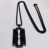 Razor Blade Pendant Necklace