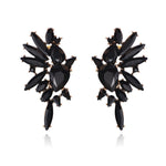 Ztech Flower Opal Stone Stud Earrings Chic New Elegant Crystal Rhinestone Earrings For Women Trendy Women Earrings Jewelry