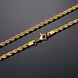 Stainless Steel Rope Chain Necklace