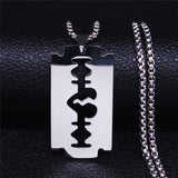 Razor Blade Pendant Necklace