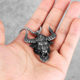 Domineering Bull Demon Tauren Stainless Steel Men Necklaces Pendants Chain for Boyfriend Male Jewelry Creativity Gift Wholesale