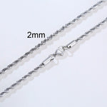 Stainless Steel Rope Chain Necklace