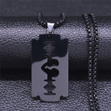 Razor Blade Pendant Necklace