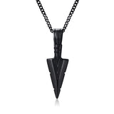 Men Pendant Necklaces, Gothic Vintage Angel Wings Feather Pendant Stainless Steel Necklaces. Man Jewely