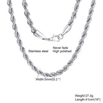 Stainless Steel Rope Chain Necklace