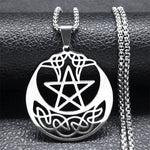 Jewish Tetragrammaton Hebrew Pentagram Stainless Steel Necklaces for Men Gold Color Male Chain Jewelry colar masculino N1163S