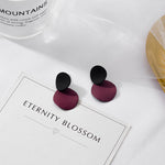 POXAM New Korean Statement Earrings for women Black Cute Arcylic Geometric Drop Small Female Earrings Brincos 2022 Trend Jewelry