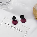 POXAM New Korean Statement Earrings for women Black Cute Arcylic Geometric Drop Small Female Earrings Brincos 2022 Trend Jewelry