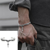 Silver Color Feather Cuff Bracelet for Men Women Vintage Adjustable Bracelet Bangle Fashion Jewelry