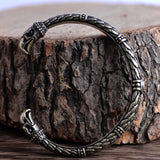 LANGHONG 1pcs Viking Bracelet and Bangle Wolf Head Bracelet For Men and Women Talisman Jewelry