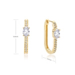 Square Circle Hoop Earrings For Women Luxury Stainless Steel Earring 2023 Trend Elegant Wedding Jewelry Couple Gift aretes mujer