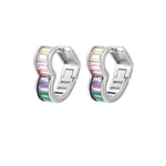 Square Circle Hoop Earrings For Women Luxury Stainless Steel Earring 2023 Trend Elegant Wedding Jewelry Couple Gift aretes mujer