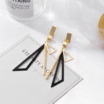 POXAM New Korean Statement Earrings for women Black Cute Arcylic Geometric Drop Small Female Earrings Brincos 2022 Trend Jewelry