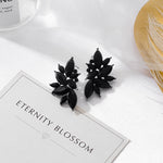 POXAM New Korean Statement Earrings for women Black Cute Arcylic Geometric Drop Small Female Earrings Brincos 2022 Trend Jewelry
