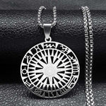 Jewish Tetragrammaton Hebrew Pentagram Stainless Steel Necklaces for Men Gold Color Male Chain Jewelry colar masculino N1163S
