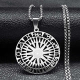 Jewish Tetragrammaton Hebrew Pentagram Stainless Steel Necklaces for Men Gold Color Male Chain Jewelry colar masculino N1163S