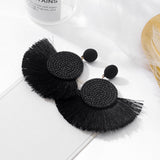 POXAM New Korean Statement Earrings for women Black Cute Arcylic Geometric Drop Small Female Earrings Brincos 2022 Trend Jewelry