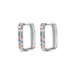 Square Circle Hoop Earrings For Women Luxury Stainless Steel Earring 2023 Trend Elegant Wedding Jewelry Couple Gift aretes mujer