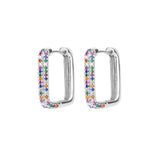 Square Circle Hoop Earrings For Women Luxury Stainless Steel Earring 2023 Trend Elegant Wedding Jewelry Couple Gift aretes mujer