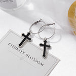 POXAM New Korean Statement Earrings for women Black Cute Arcylic Geometric Drop Small Female Earrings Brincos 2022 Trend Jewelry