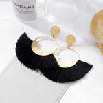 POXAM New Korean Statement Earrings for women Black Cute Arcylic Geometric Drop Small Female Earrings Brincos 2022 Trend Jewelry