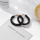 POXAM New Korean Statement Earrings for women Black Cute Arcylic Geometric Drop Small Female Earrings Brincos 2022 Trend Jewelry