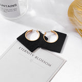 POXAM New Korean Statement Earrings for women Black Cute Arcylic Geometric Drop Small Female Earrings Brincos 2022 Trend Jewelry