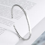 Silver Color Feather Cuff Bracelet for Men Women Vintage Adjustable Bracelet Bangle Fashion Jewelry