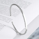Silver Color Feather Cuff Bracelet for Men Women Vintage Adjustable Bracelet Bangle Fashion Jewelry