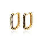 Square Circle Hoop Earrings For Women Luxury Stainless Steel Earring 2023 Trend Elegant Wedding Jewelry Couple Gift aretes mujer