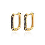 Square Circle Hoop Earrings For Women Luxury Stainless Steel Earring 2023 Trend Elegant Wedding Jewelry Couple Gift aretes mujer